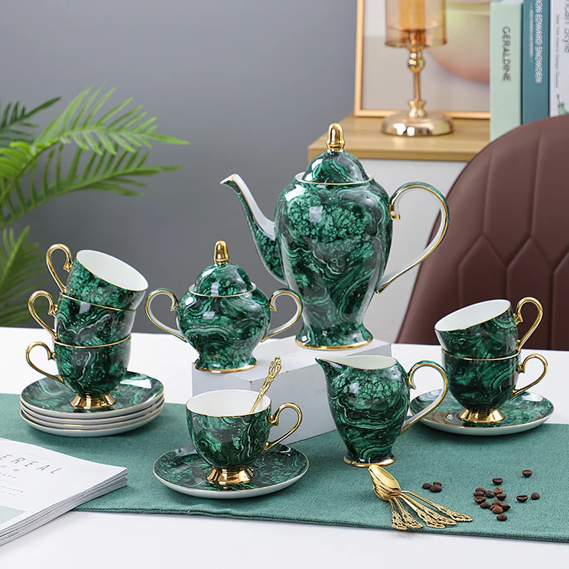 Coffee Tea Sugar - Bone China teiera Drinkware intarsio in