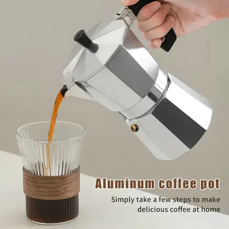 Coffee Tea Making Machine - Caffettiera Moka Classica in Alluminio 50-300ML