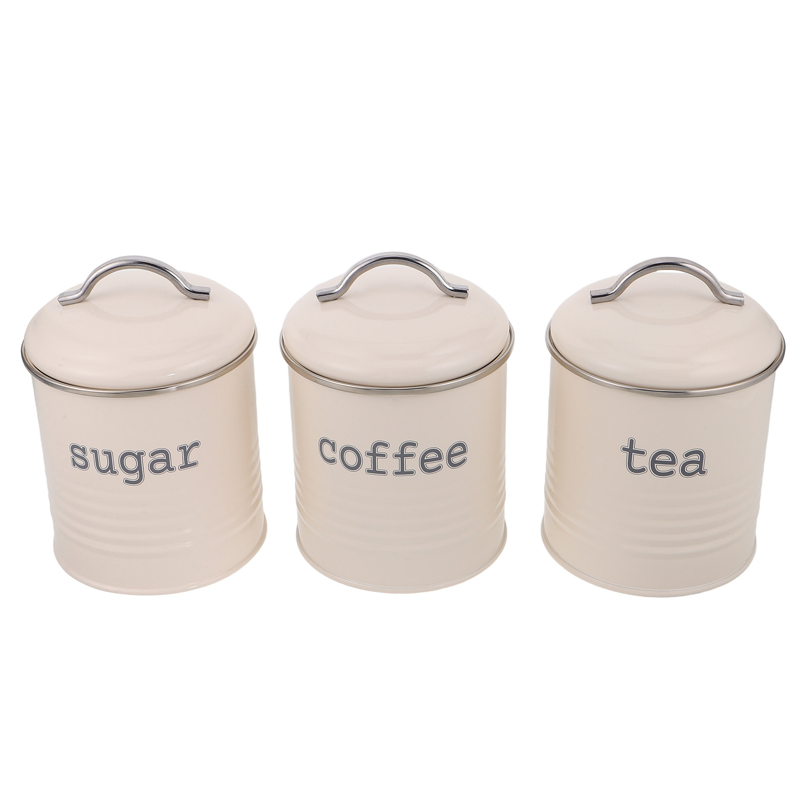 Coffee Tea And Sugar Canisters - Set di 3 Contenitori Sigillati per