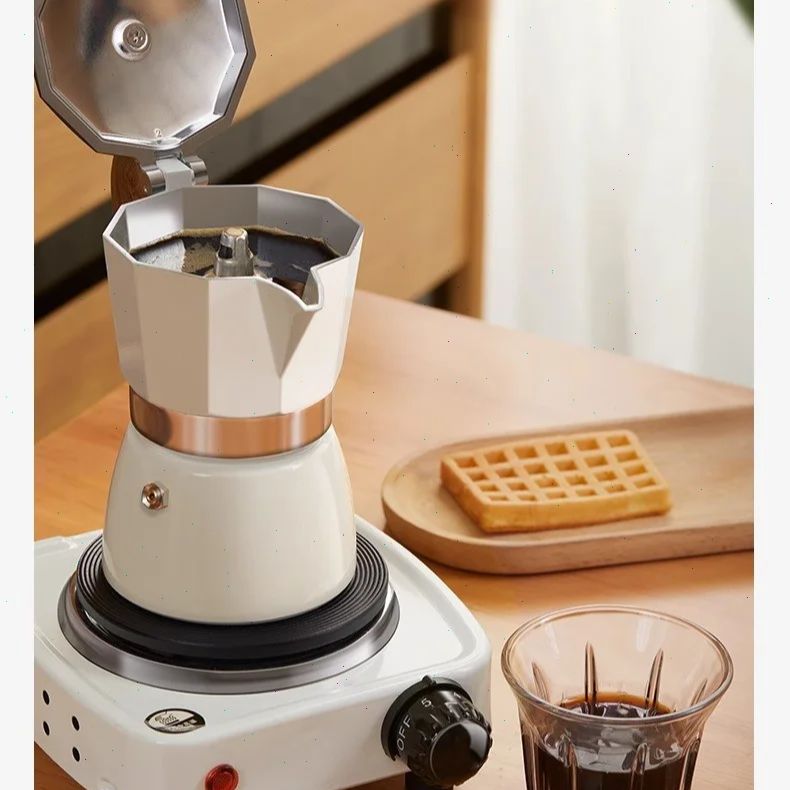 Coffee Tea Making Machine - Caffettiera Moka a fondo tondo Valvola