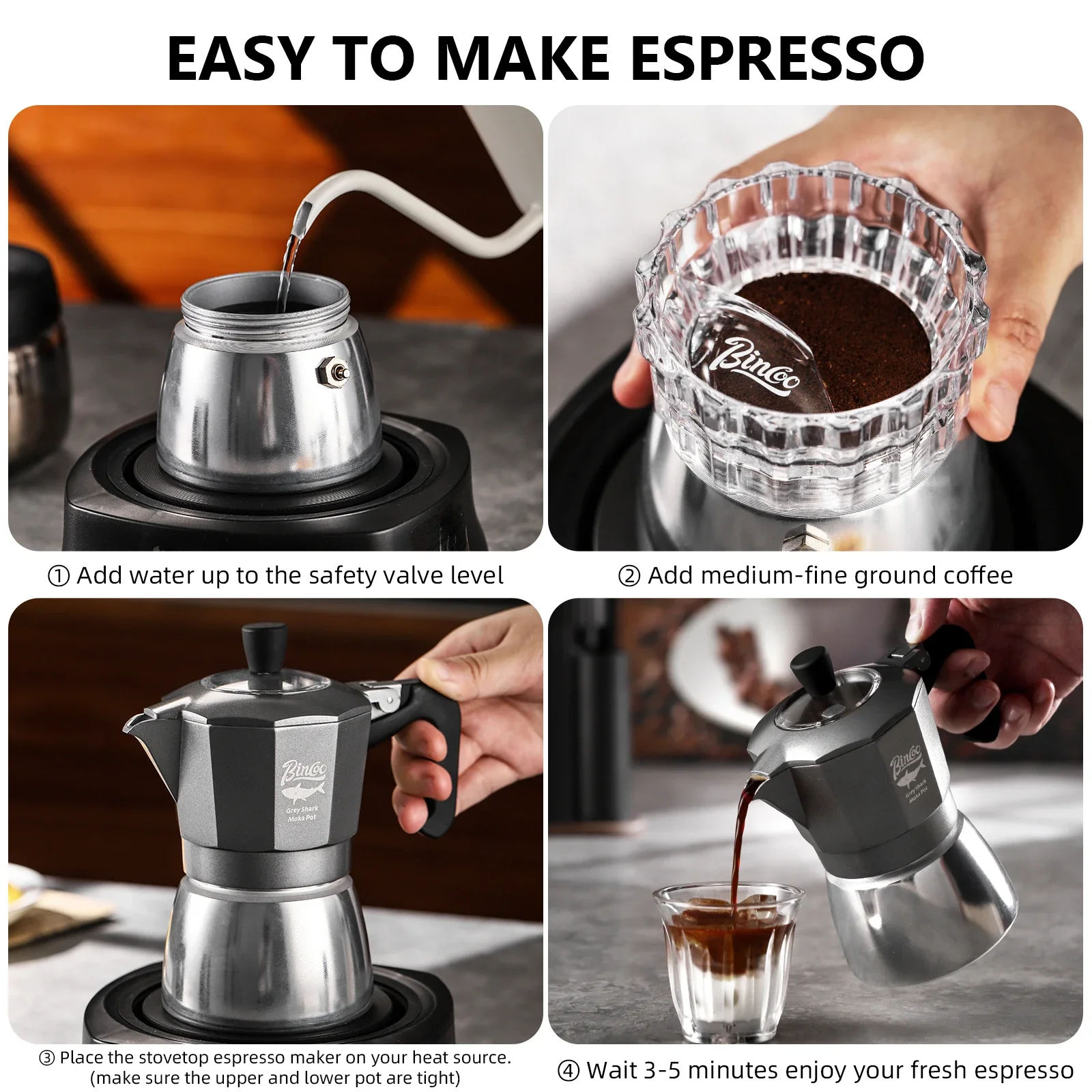Bincoo Caffettiera Moka a Dopp - Coffee Tea Making Machine recensione e prezzo