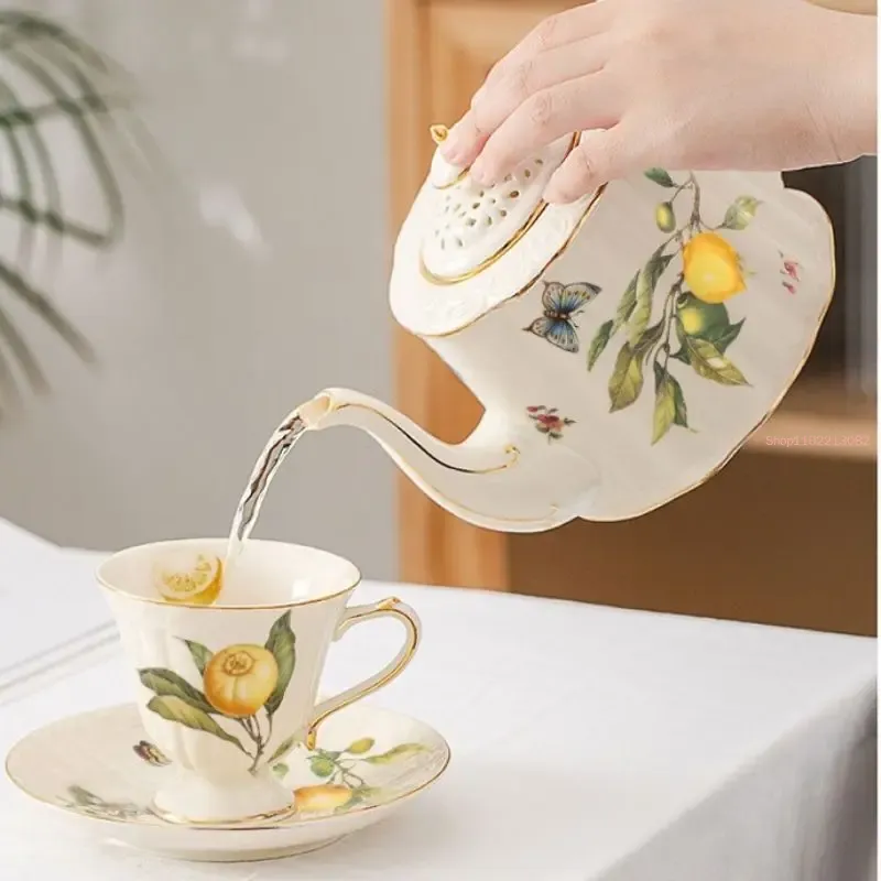 Tazza di limone teiera tazze d - Espresso Cup Saucer recensione e prezzo