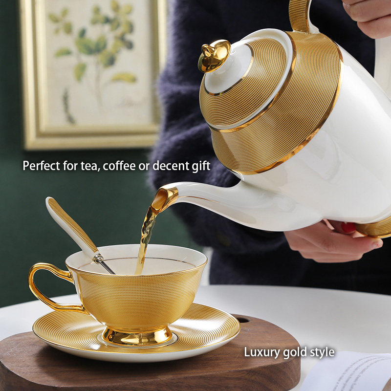 Oro di lusso Bone China tazza  - Coffee Tea Sugar recensione e prezzo