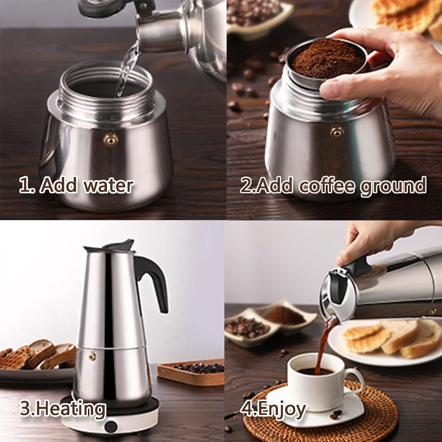 4/6/9 tazze Moka Pot Caffe Mac - Coffee Tea Making Machine recensione e prezzo