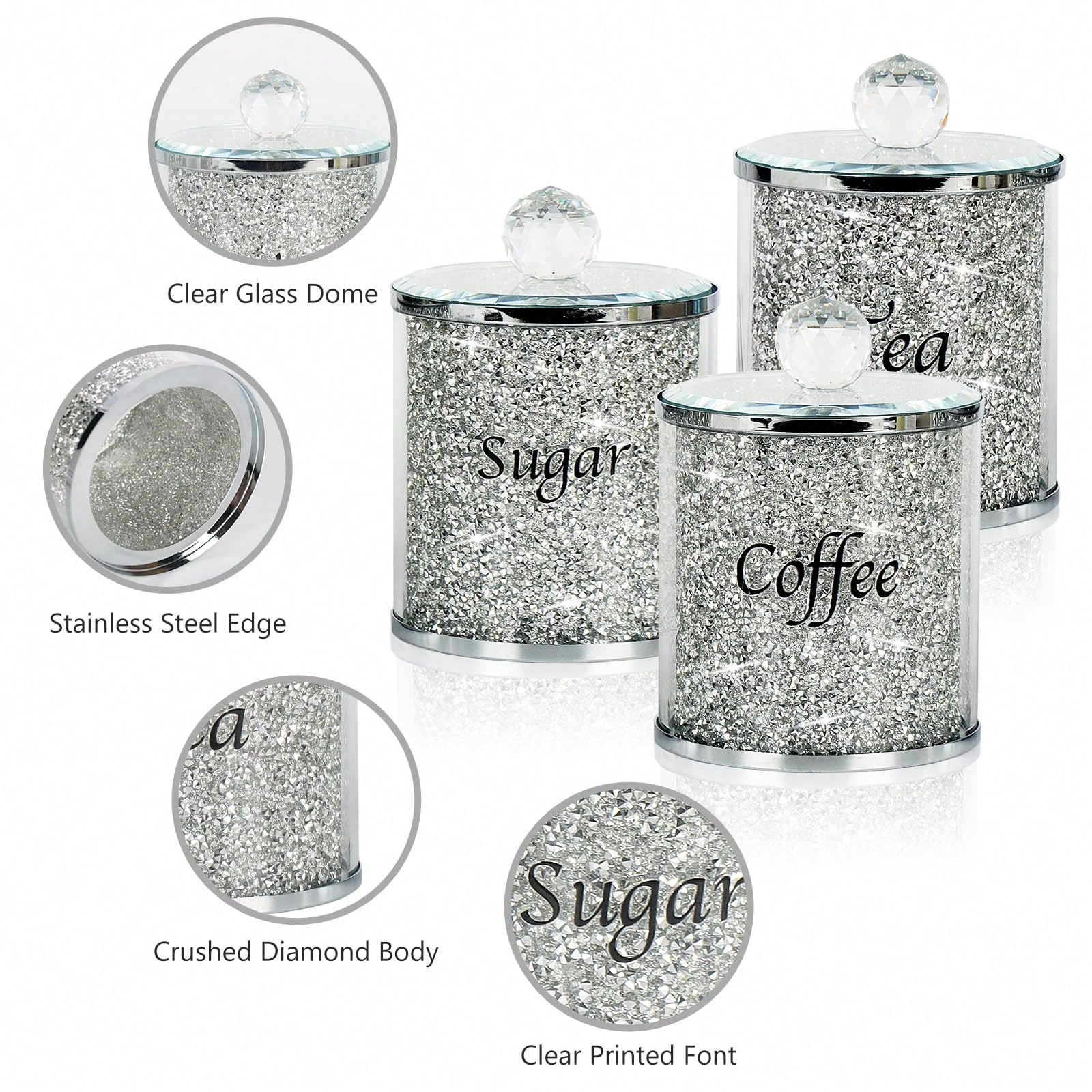 Set di contenitori per caffè,  - Coffee Tea And Sugar Canisters recensione e prezzo